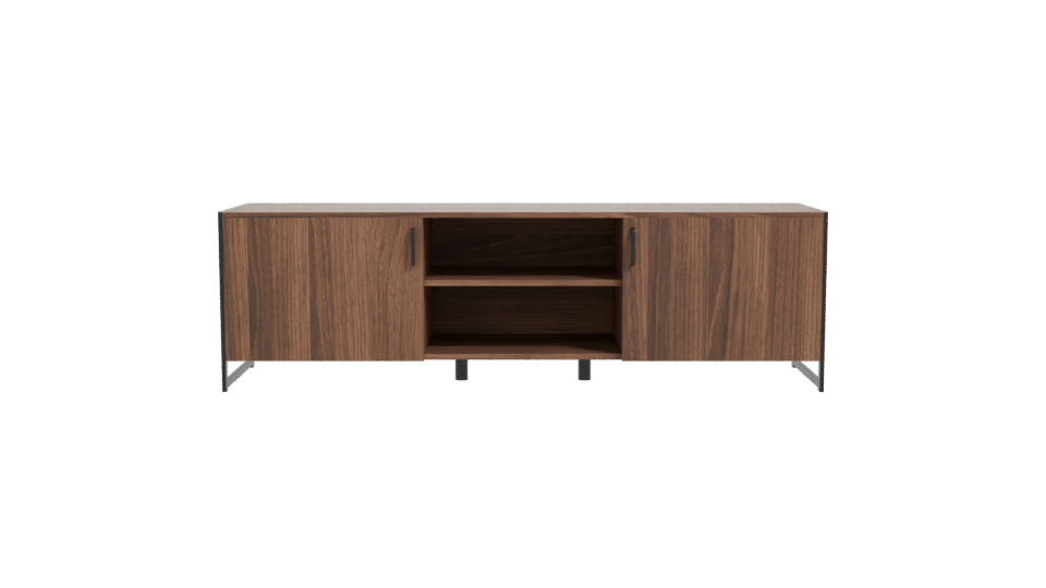 Stylish Wooden TV Stand 3D - Professional 3D Model Render 11