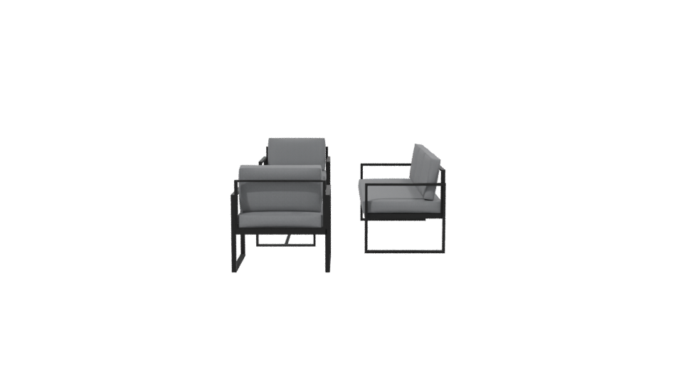 Contemporary Outdoor Furniture Set - Professional 3D Model Render 2