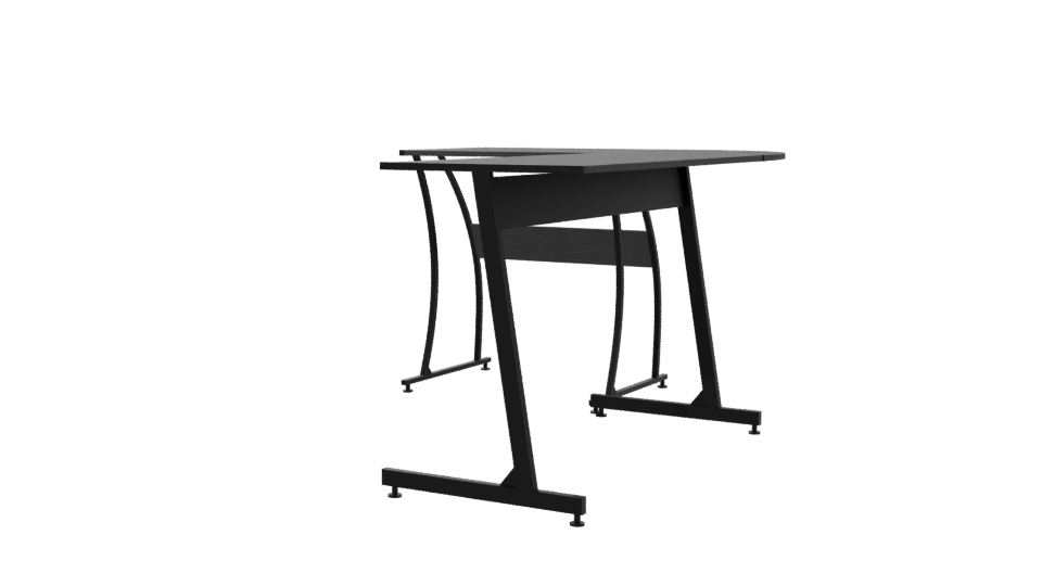 Contemporary L-Shaped Office Desk 3D Model - Professional 3D Model Render 6