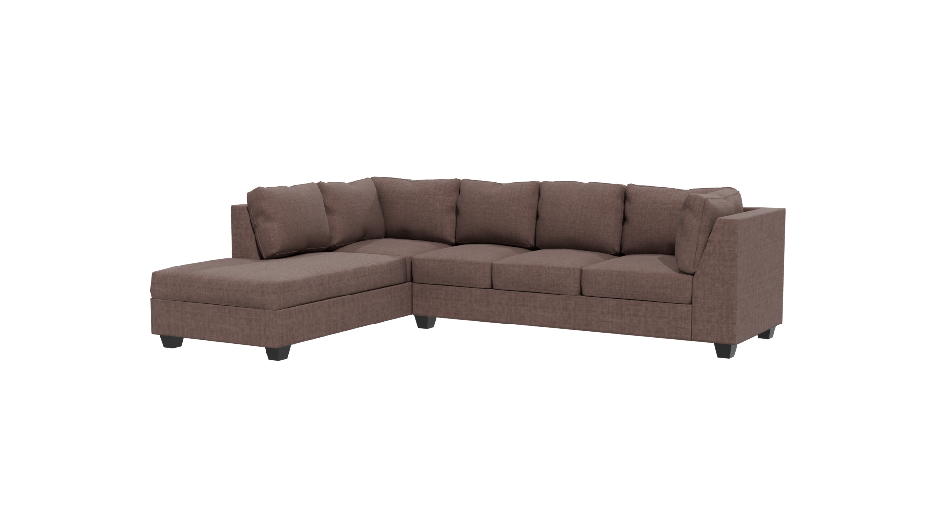 Contemporary L-Shaped Fabric Sofa 3D Model - Professional 3D Model Render 12