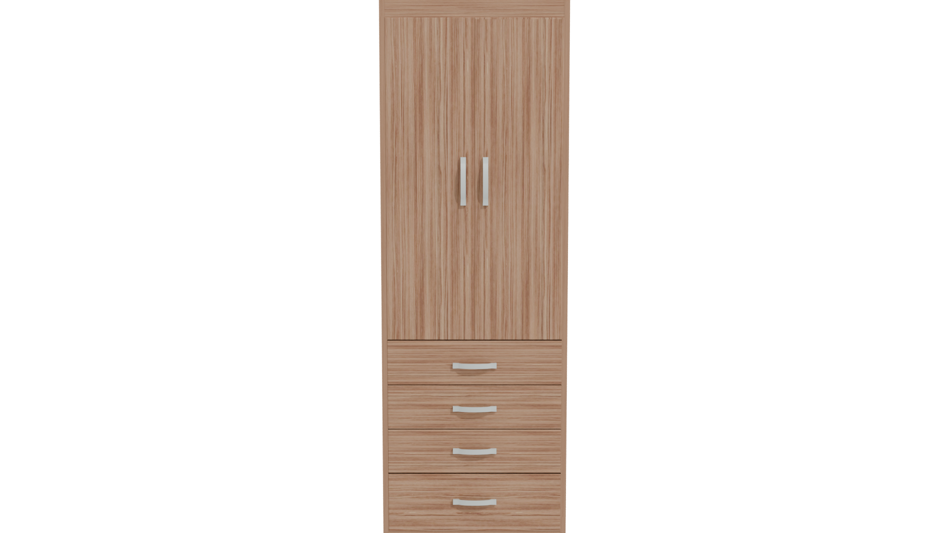 Modern 2 Door 4 Drawer Closet 3D - Professional 3D Model Render 11
