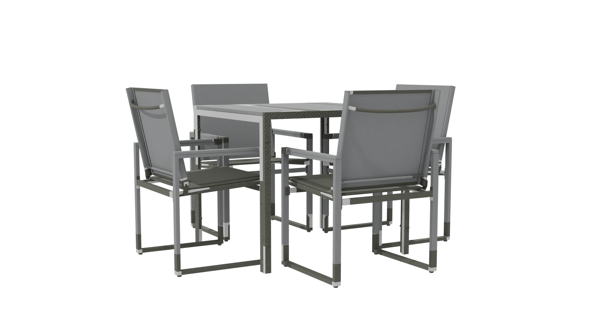 Contemporary Outdoor Dining Set 3D - Professional 3D Model Render 7