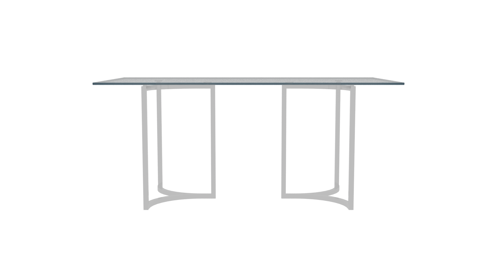 Stylish Glass Top Dining Table - Professional 3D Model Render 8
