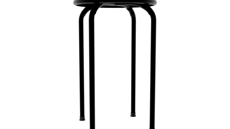 Sleek Industrial Metal Bar Stool 3D Model - Professional 3D Model Render 6
