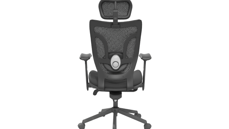Ergonomic Black Office Chair Model - Professional 3D Model Render 5
