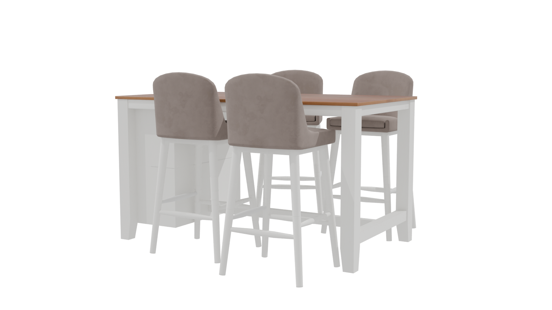 Stylish Modern Bar Table Set 3D Model - Professional 3D Model Render 9