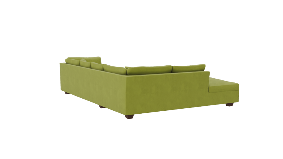 Stylish Green Sectional Sofa 3D - Professional 3D Model Render 7