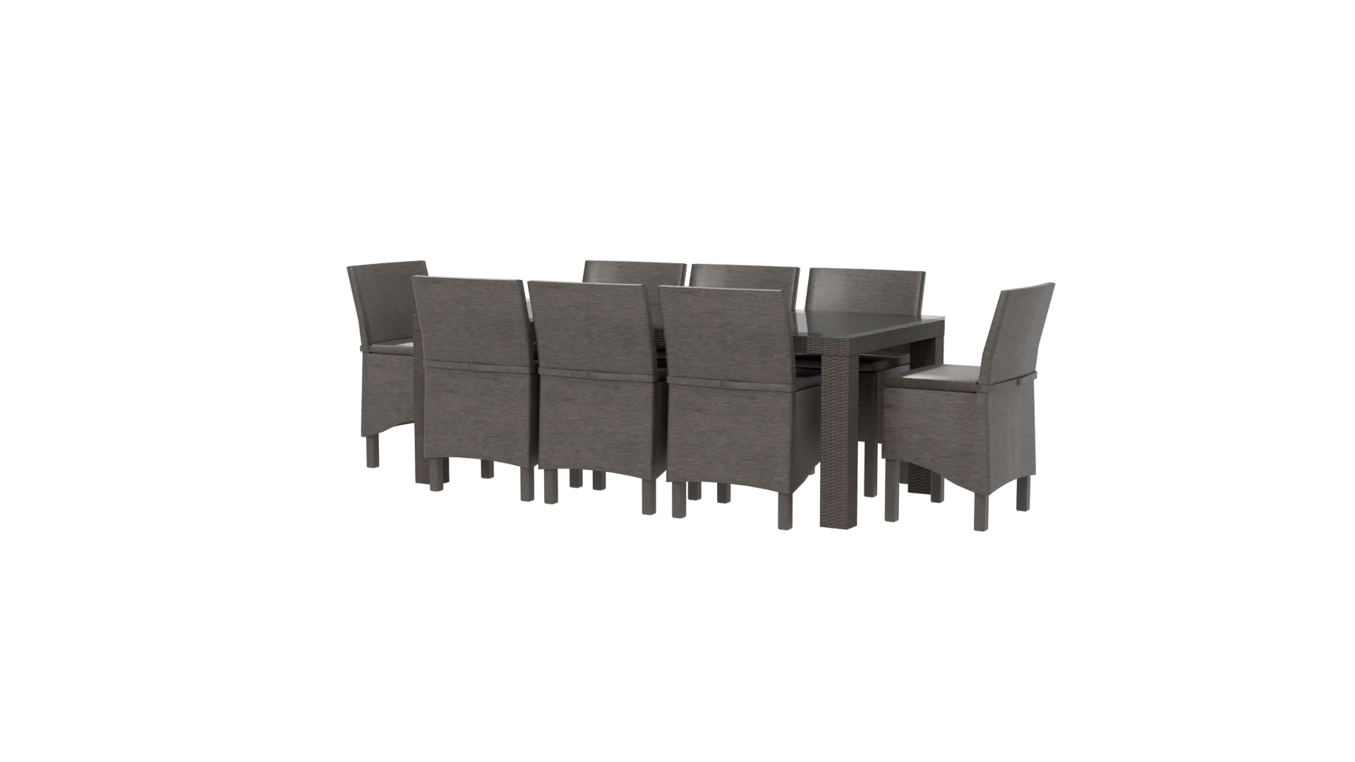 Modern Outdoor Dining Table Set 3D - Professional 3D Model Render 15