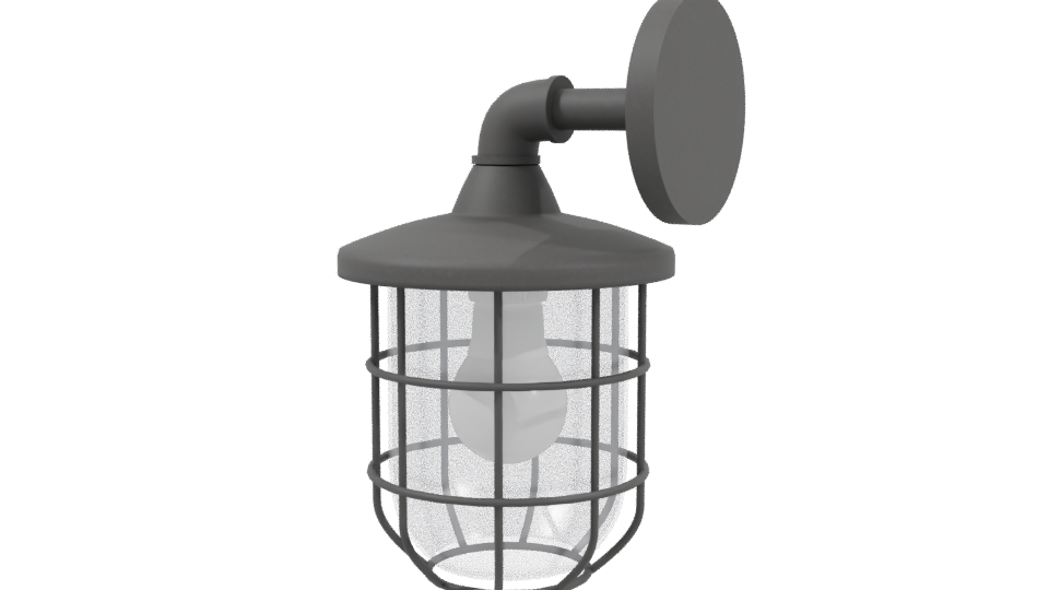 Industrial Outdoor Wall Light Fixture 3D Model - Professional 3D Model Render 3