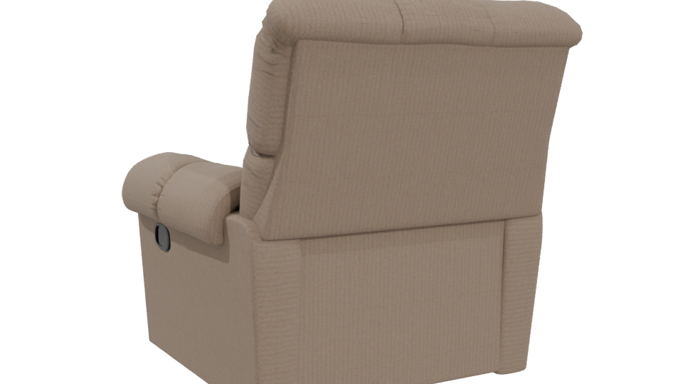 Cozy Reclining Fabric Armchair 3D - Professional 3D Model Render 4