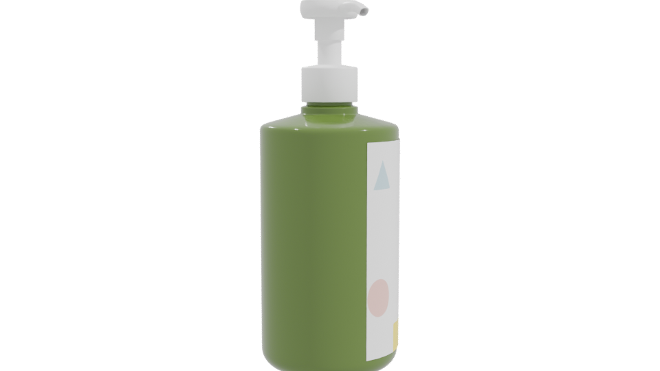 Stylish Green Pump Bottle 3D - Professional 3D Model Render 10