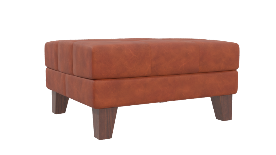 Stylish Leather Ottoman 3D Model - Professional 3D Model Render 4