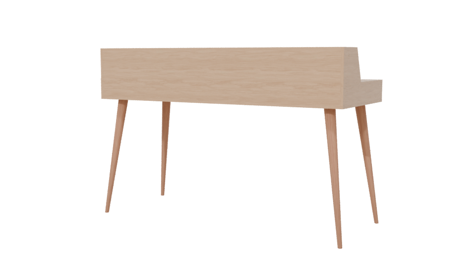 Minimalist Wooden Office Desk 3D Model - Professional 3D Model Render 6