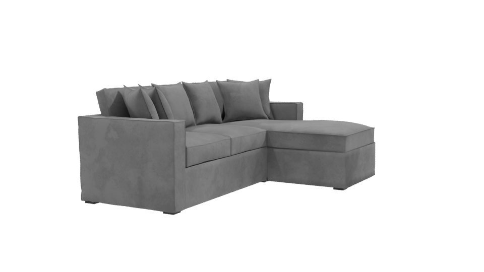 Contemporary L-Shaped Sofa 3D Model - Professional 3D Model Render 9