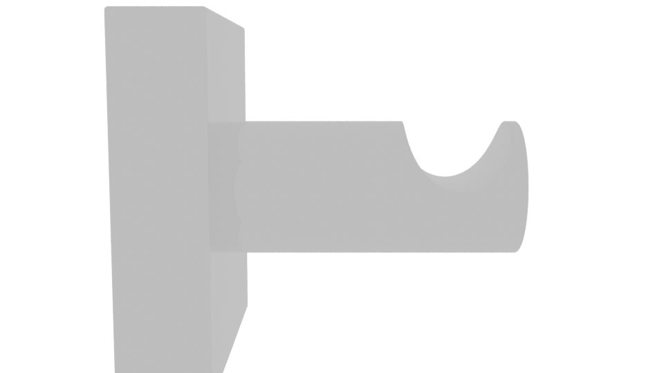 Sleek Modern Wall-Mounted Knob 3D Model - Professional 3D Model Render 8