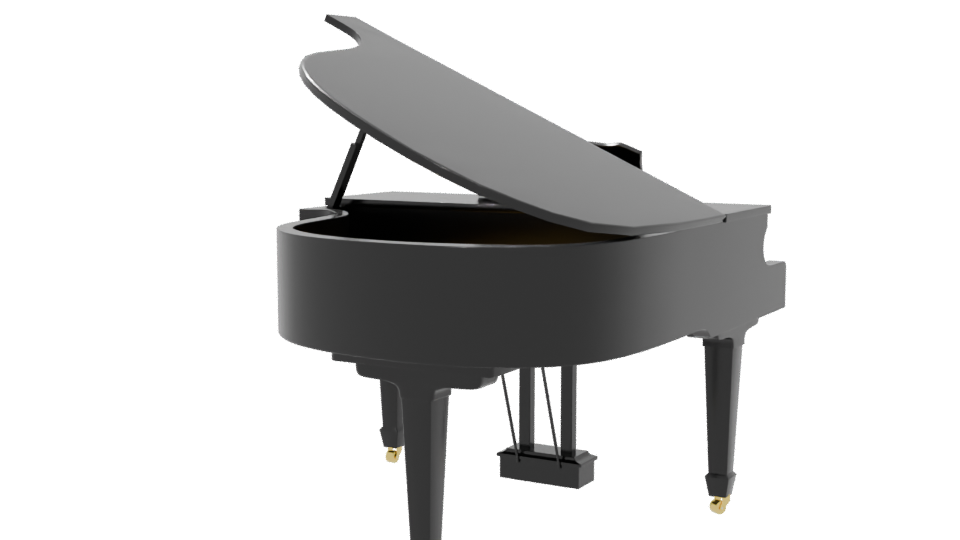 Elegant Grand Piano 3D Model - Professional 3D Model Render 6