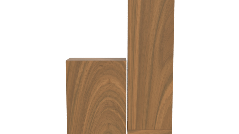 Elegant Wooden Mirror Cabinet Model - Professional 3D Model Render 5