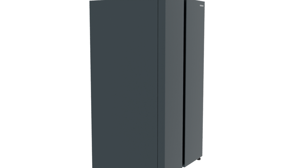 Sleek Double-Door Refrigerator Model - Professional 3D Model Render 9