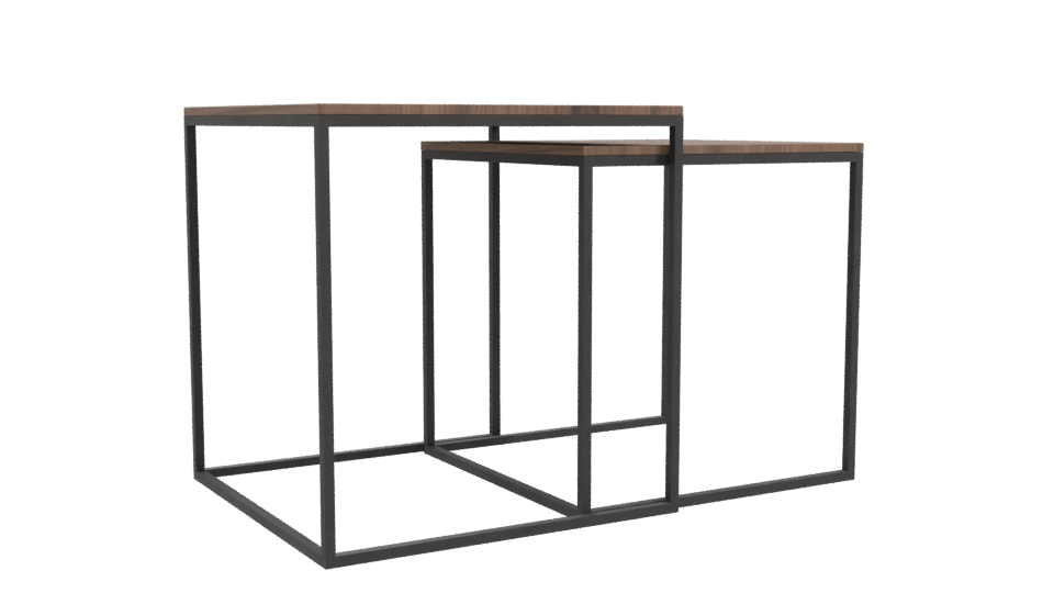 Nested Modern Coffee Tables 3D Model - Professional 3D Model Render 10