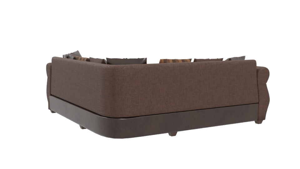 Luxurious L-Shaped Sofa Model - Professional 3D Model Render 4