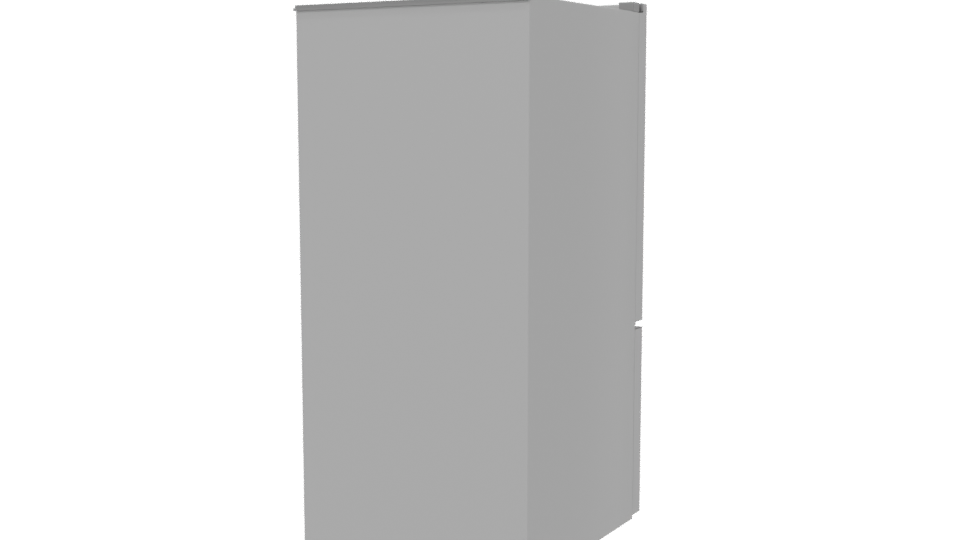 Sleek Stainless Steel Kitchen Refrigerator 3D Model - Professional 3D Model Render 6