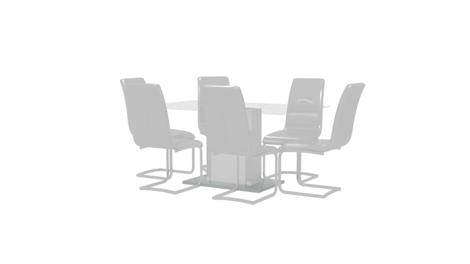 Rectangular Dining Table 3D Model - Professional 3D Model Render 6