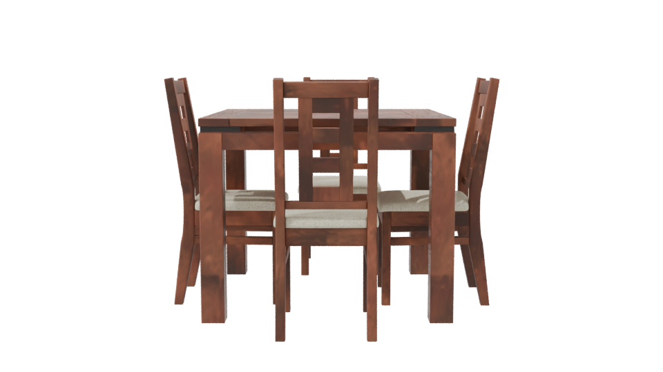 Stylish Wooden Dining Table 3D - Professional 3D Model Render 8