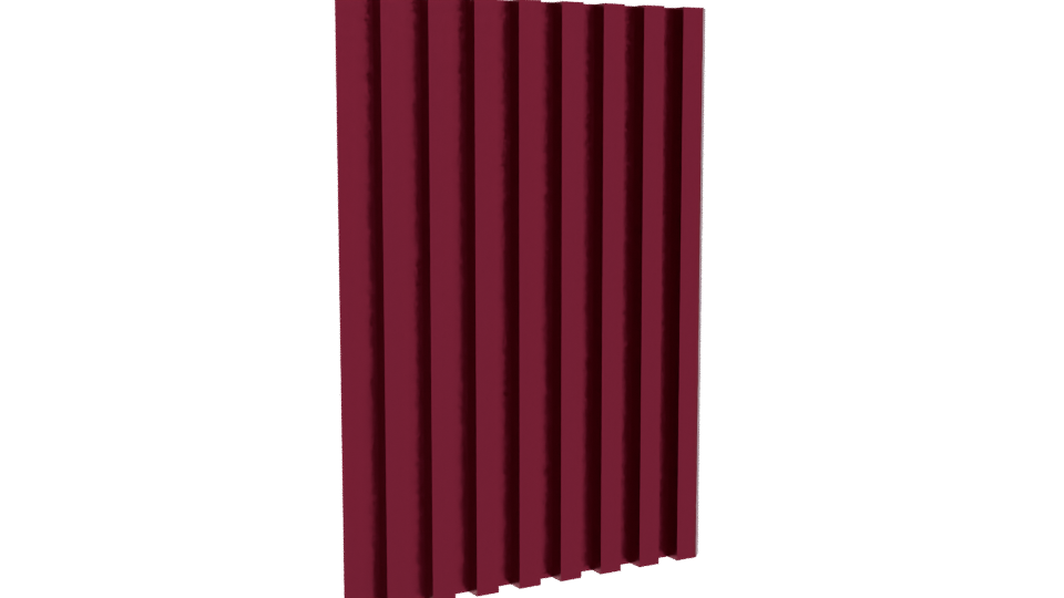 Elegant Red Vertical Panel 3D - Professional 3D Model Render 4