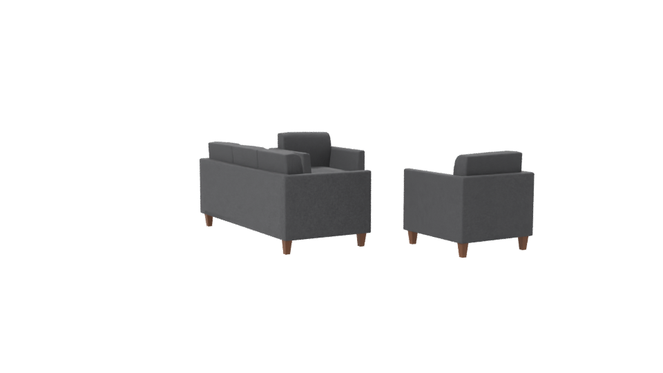 Contemporary Sofa and Armchair Set - Professional 3D Model Render 7
