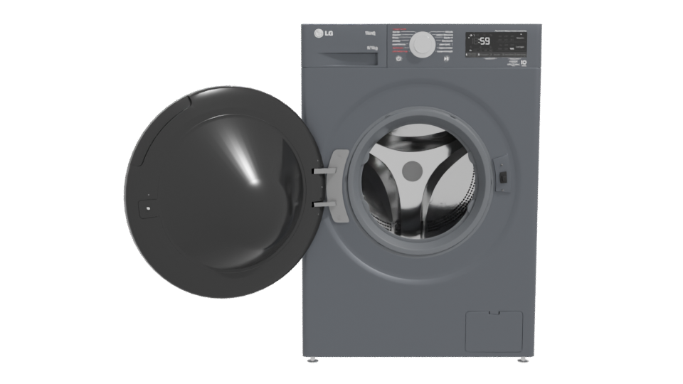 Stylish Front-Loading Washing Machine - Professional 3D Model Render 11