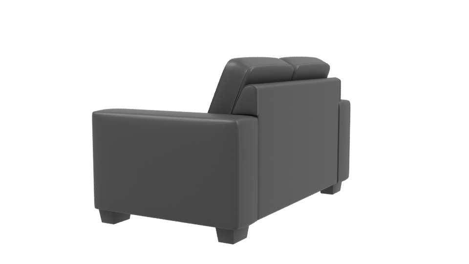 Minimalist Fabric Loveseat 3D Model - Professional 3D Model Render 3