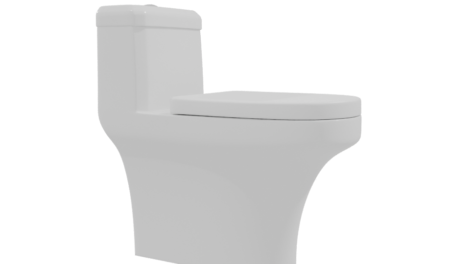 Contemporary Bathroom Toilet Model 3D - Professional 3D Model Render 9