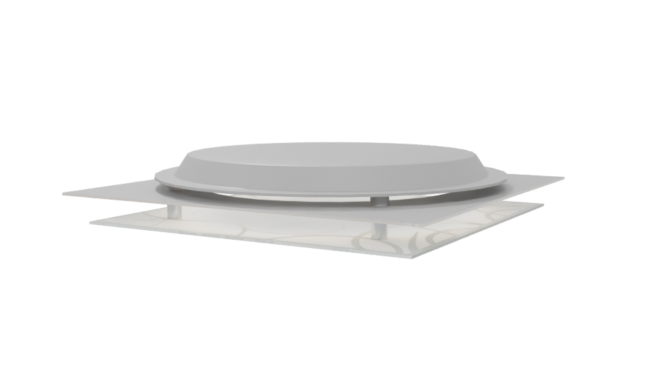 Stylish Circular Ceiling Light Fixture - Professional 3D Model Render 6