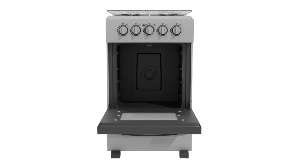 Stylish Gas Oven 3D Model - Professional 3D Model Render 11