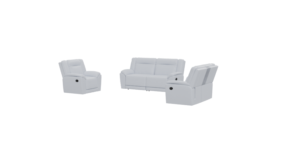 Contemporary Reclining Sofa Set 3D Model - Professional 3D Model Render 12