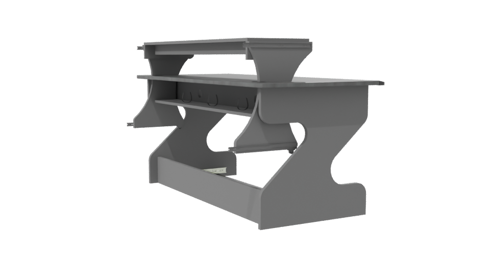Sleek Modern Office Desk 3D Model - Professional 3D Model Render 7