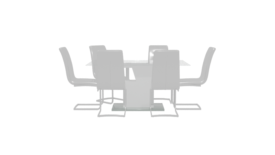 Rectangular Dining Table 3D Model - Professional 3D Model Render 5