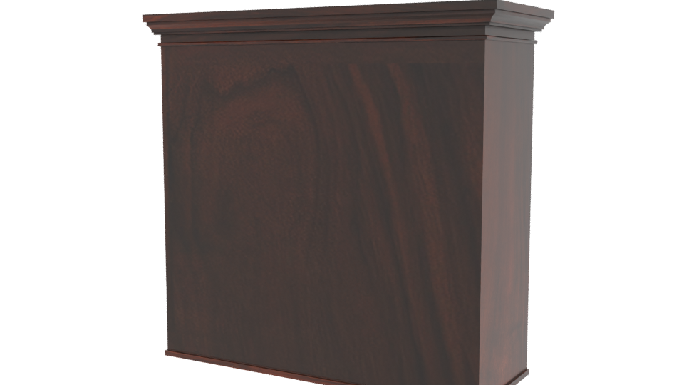 Elegant Wooden Display Cabinet 3D - Professional 3D Model Render 6