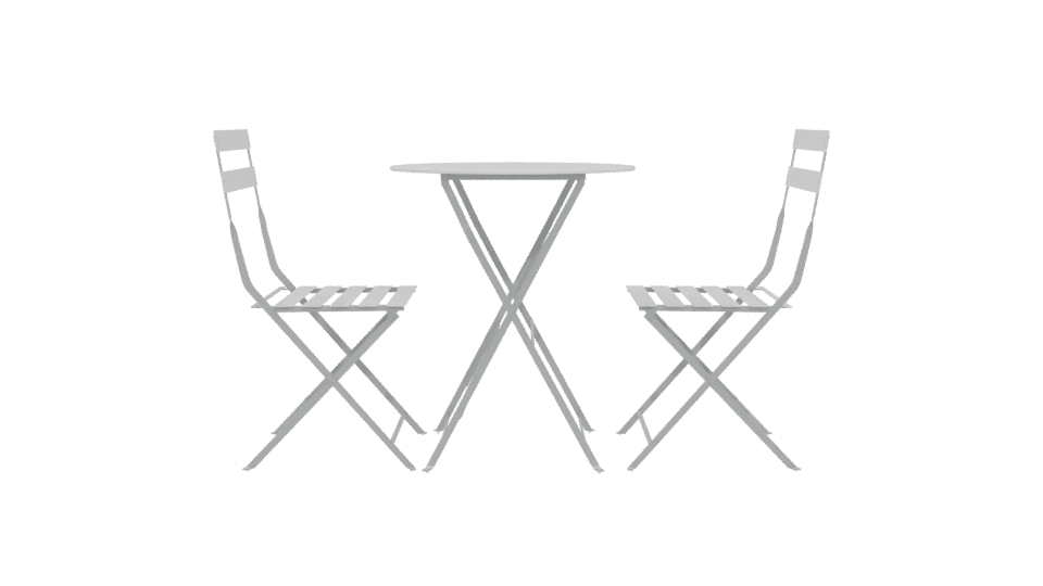 Stylish Bistro Table Set 3D - Professional 3D Model Render 5