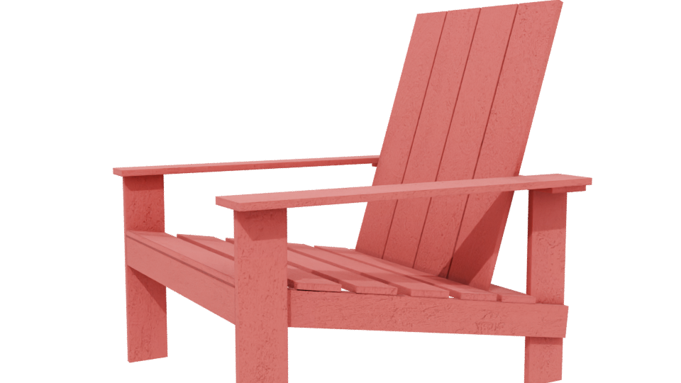 Stylish Outdoor Adirondack Chair - Professional 3D Model Render 13