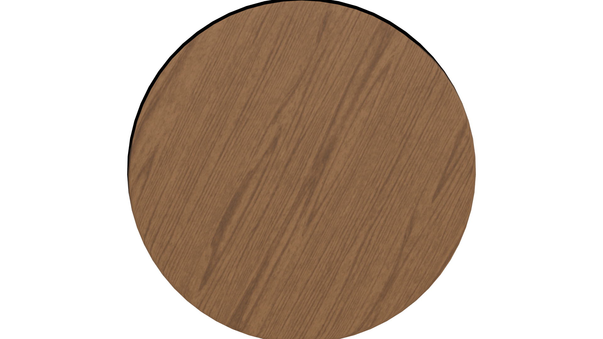 Stylish Round Wooden Mirror 3D - Professional 3D Model Render 5