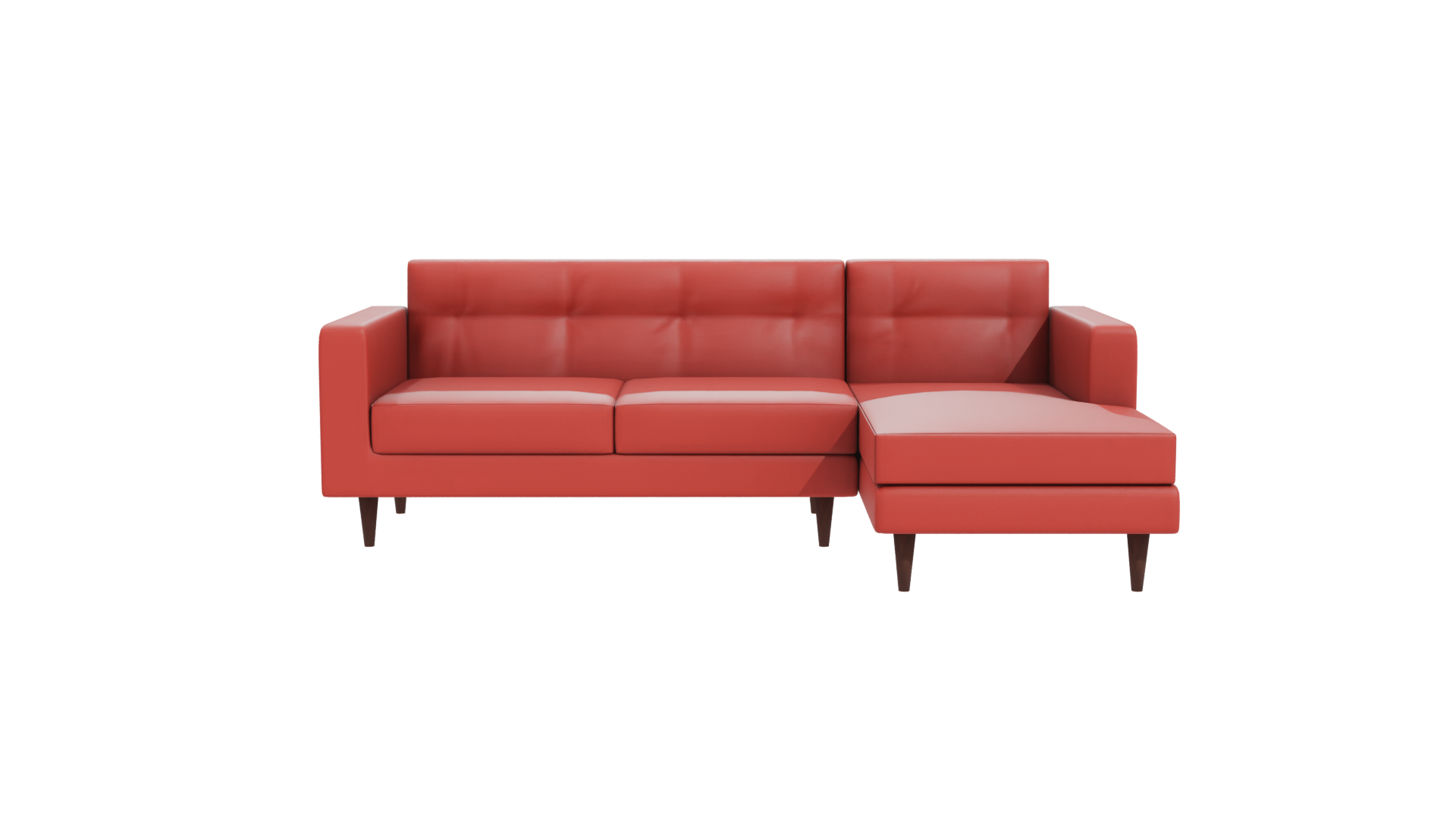 Modern Red Sofa 3D Model - Professional 3D Model Render 11