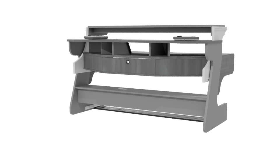 Stylish Modern Office Desk Model - Professional 3D Model Render 6