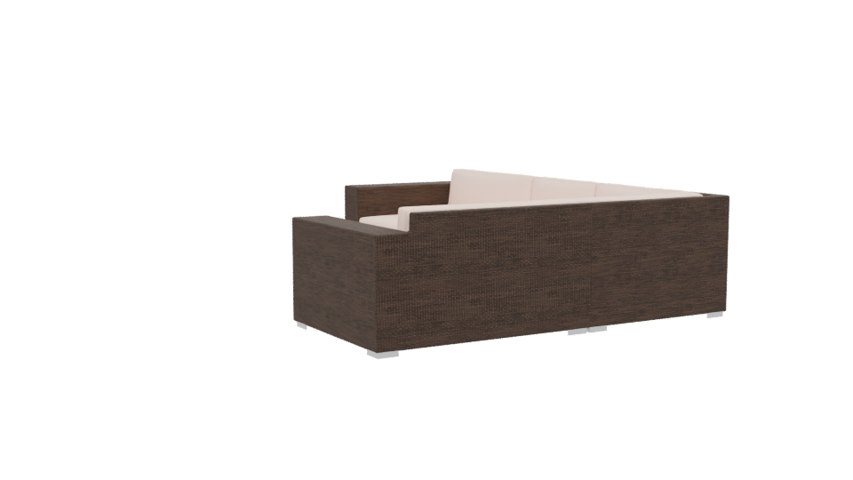 Modern Outdoor Sectional Sofa 3D - Professional 3D Model Render 13