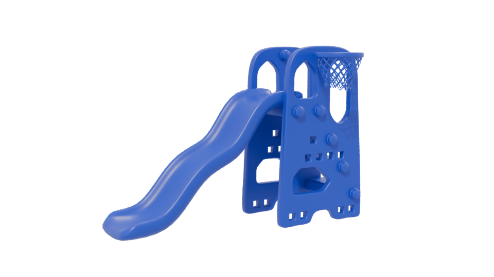 Children's Play Slide with Basketball Hoop 3D Model - Professional 3D Model Render 13