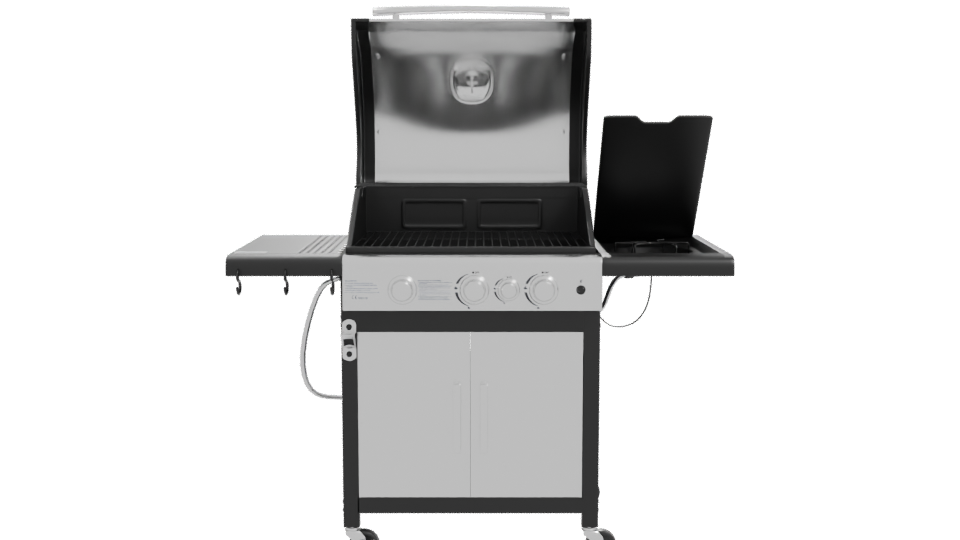 Stylish Outdoor Gas Grill 3D - Professional 3D Model Render 11