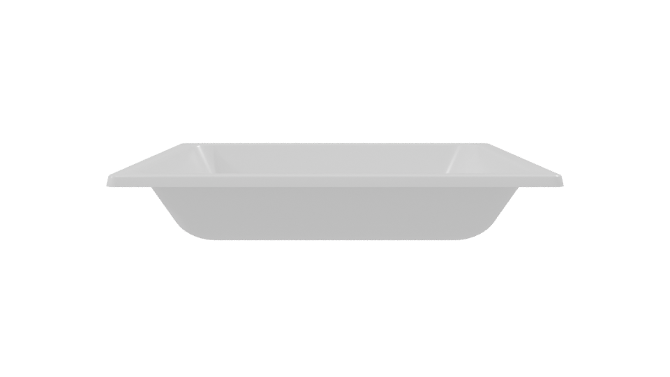 Stylish Modern Ceramic Bathtub 3D Model - Professional 3D Model Render 8