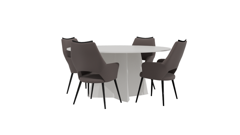 Modern Round Dining Table 3D - Professional 3D Model Render 3