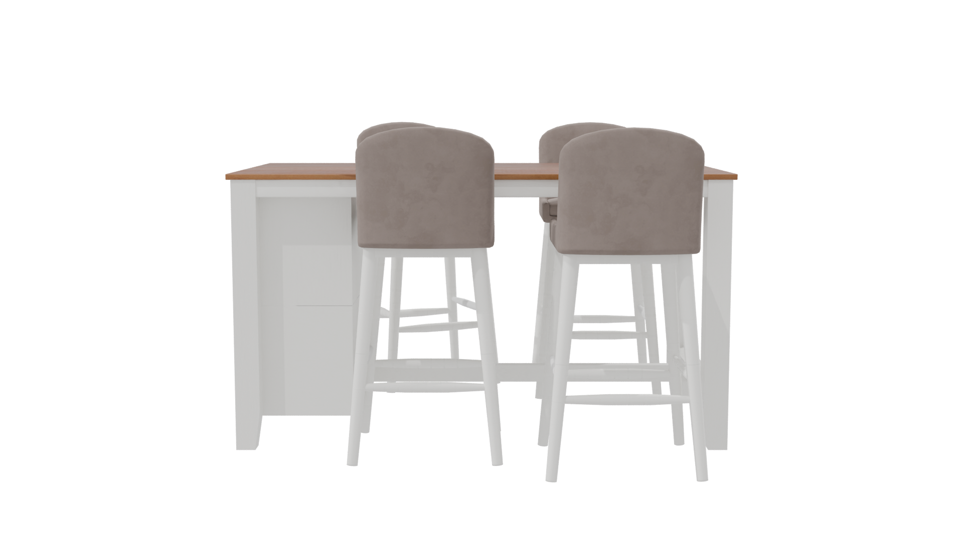 Stylish Modern Bar Table Set 3D Model - Professional 3D Model Render 8