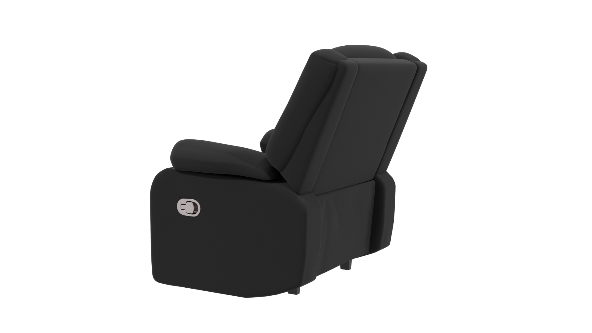 Contemporary Black Recliner Armchair 3D Model - Professional 3D Model Render 3